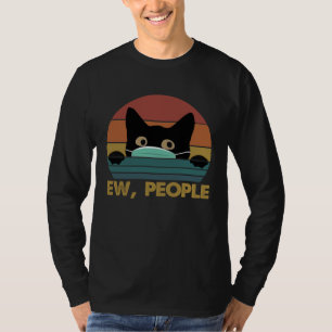 Black Cat Ew People Facemask Vintage Essential T-Shirt