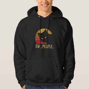 Black Cat Ew People For Family Hoodie
