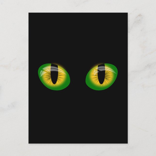 BLACK CAT EYES ART Postcard (Front)