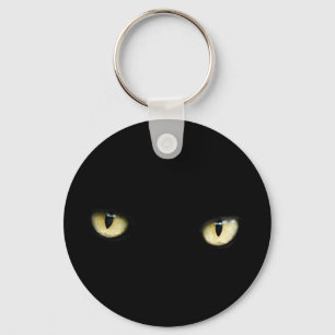 Black Cat Eyes Cat Eye Macro Key Ring