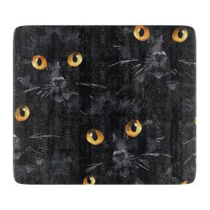 Black cat eyes cutting board
