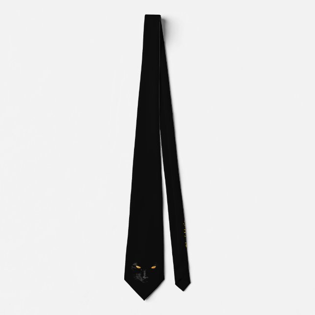 Black Cat Eyes elegant Tie (Front)