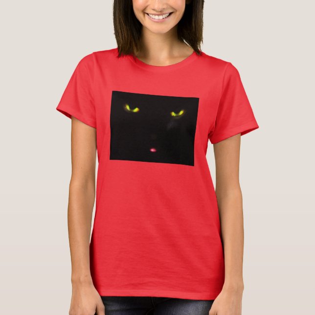 Black Cat Eyes T-Shirt (Front)