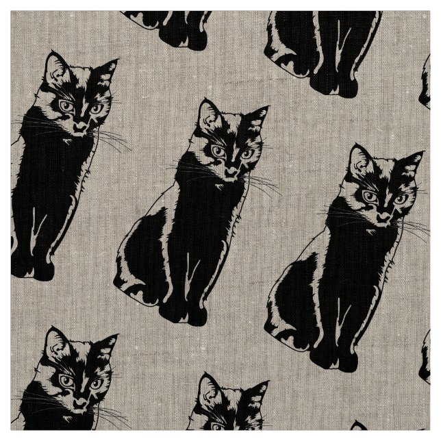Black Cat Fabric (Swatch)