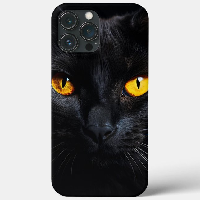 Black Cat Face Case-Mate iPhone Case (Back)