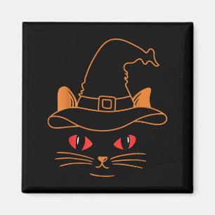 Black Cat Face Halloween Costume Magnet