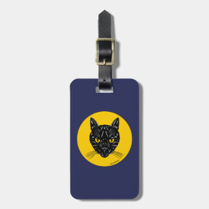 Black Cat Face Luggage Tag