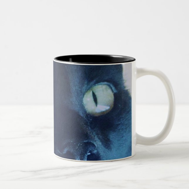 Black Cat Face Mug (Right)