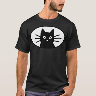 Black Cat Face  T-Shirt