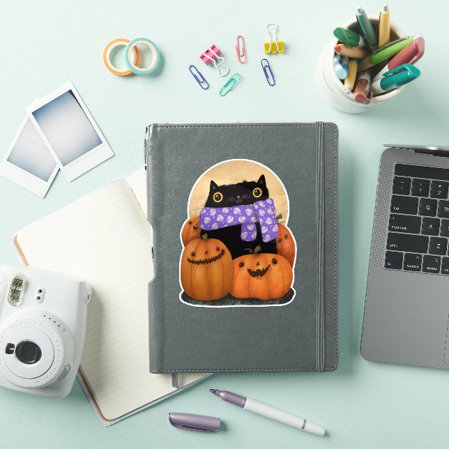Black Cat Fall Season Happy Halloween (iPad Cover)