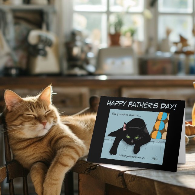 Black Cat  Father's Day Card (Creator Uploaded)