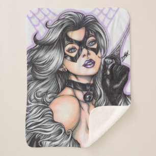 Black Cat ~ Felicia Hardy Sherpa Blanket