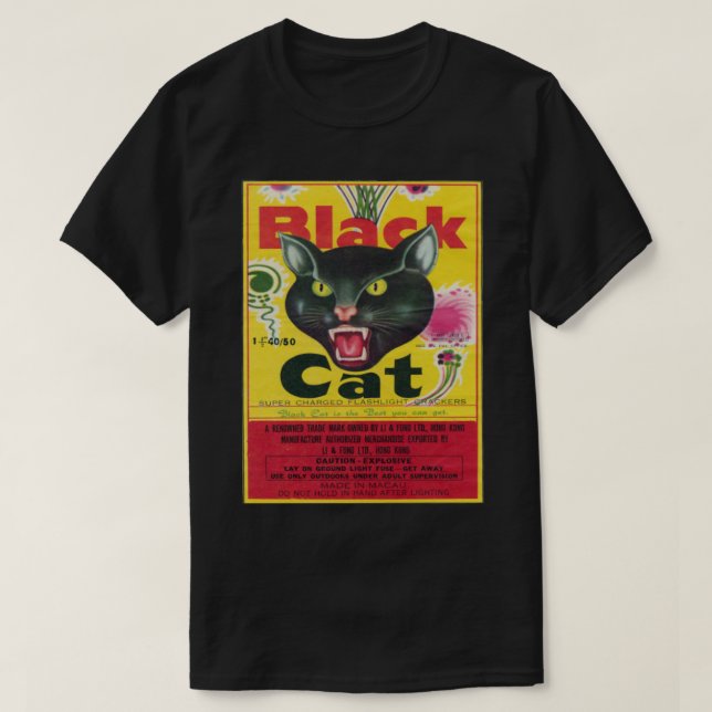 Black Cat Firecrackers  Classic T-Shirt (Design Front)