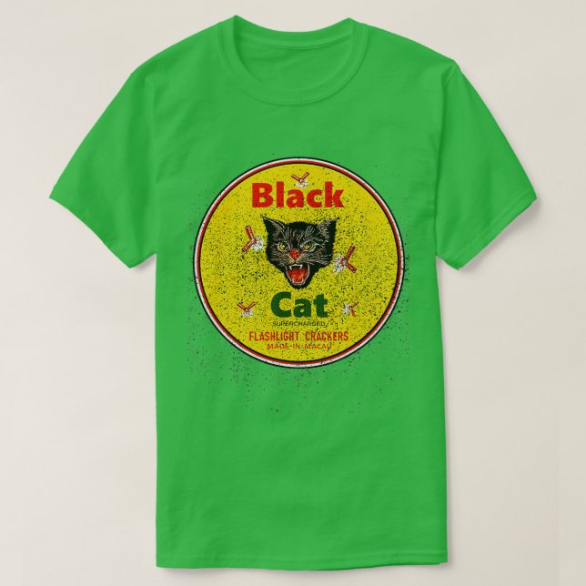 Black Cat firecrackers  T-Shirt (Design Front)