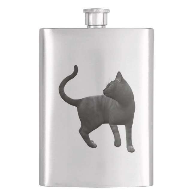 Black Cat Flask (Front)