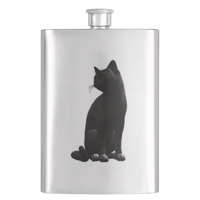 Black Cat Flask (Front)