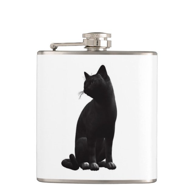 Black Cat Flask (Front)