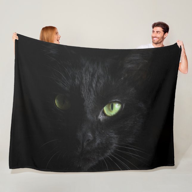 BLACK CAT FLEECE BLANKET (In Situ)