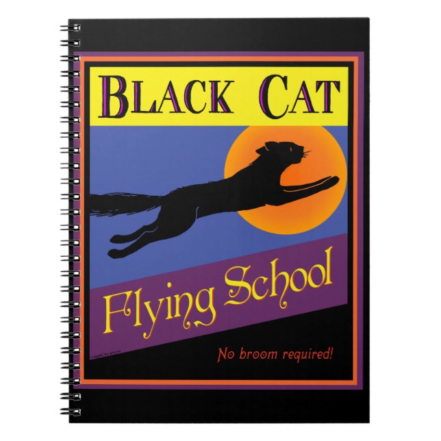 Black Cat Flying School Notebook (Front)