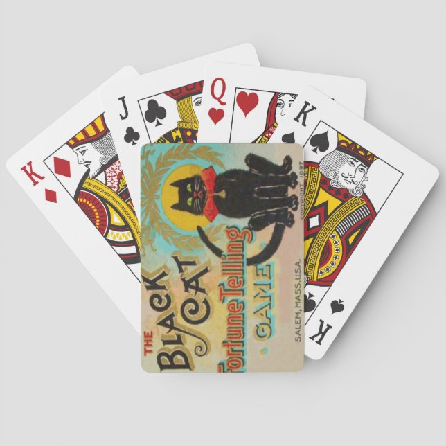 Black Cat Fortune Telling Game Playing Cards (Back)