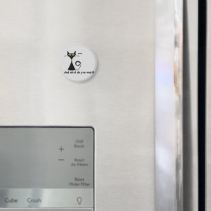 Black Cat Fridge Magnet