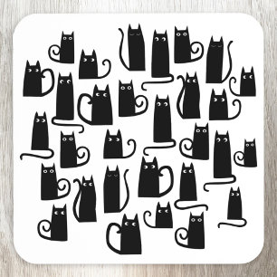 Black Cat Fun Coaster