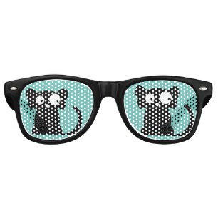 BLACK CAT FUNNY Party Sunglasses