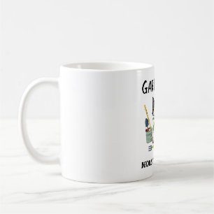 BLACK CAT GARDENING BECAUSE MURDER IS WRONG COFFEE MUG