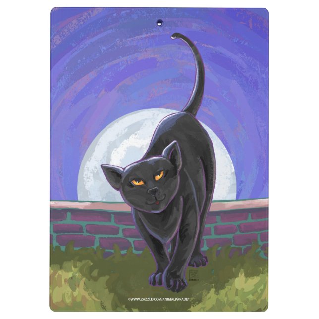 Black Cat Gifts & Accessories Clipboard (Back)