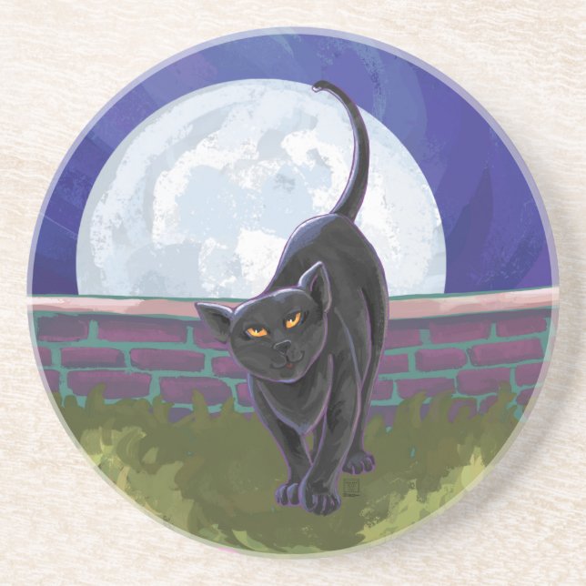 Black Cat Gifts & Accessories Coaster (Front)