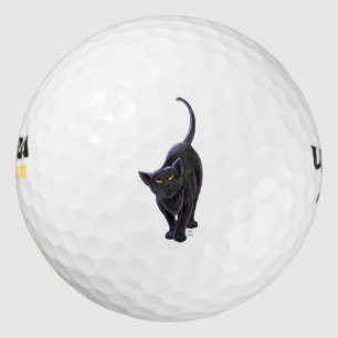Black Cat Gifts & Accessories Golf Balls