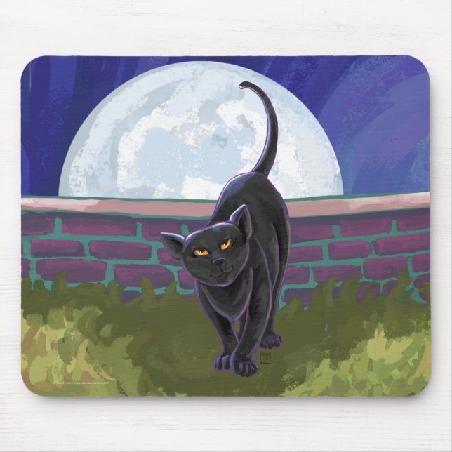 Black Cat Gifts & Accessories Mouse Pad (Front)