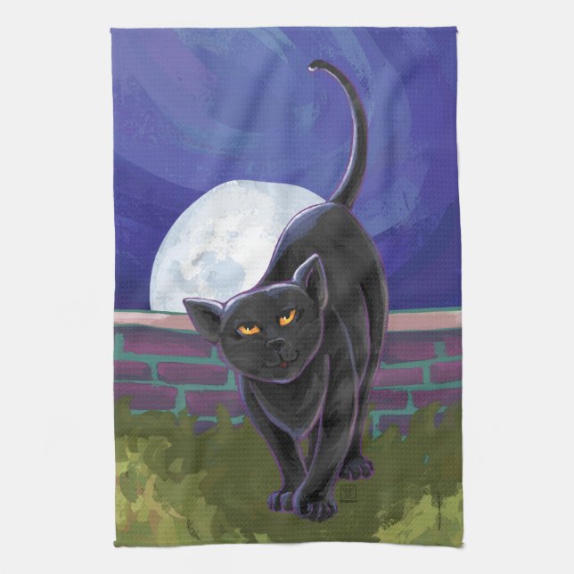 Black Cat Gifts & Accessories Tea Towel (Vertical)