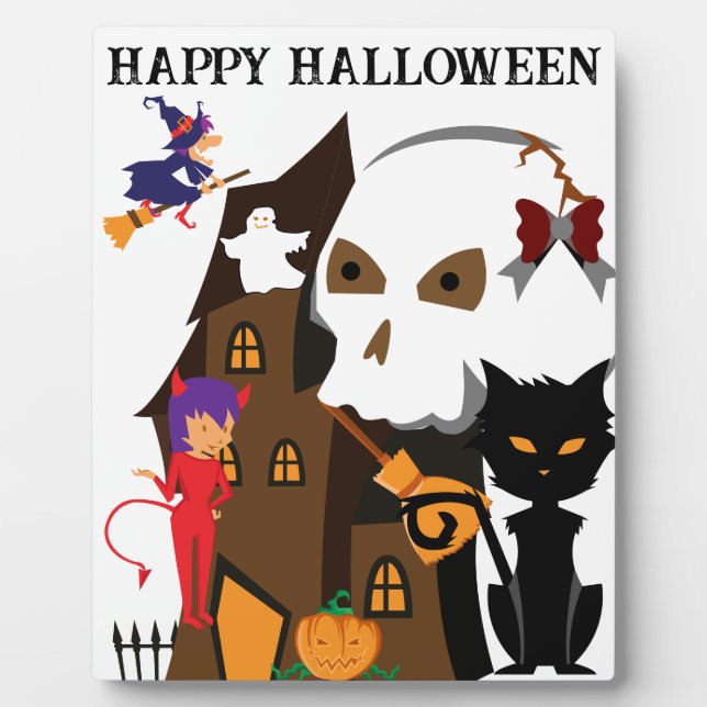 Black Cat Gifts Plaque (Front)