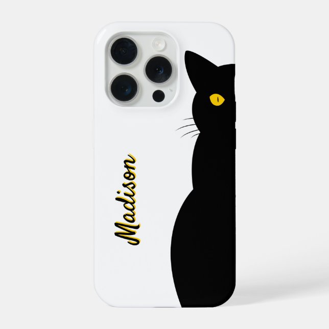BLACK CAT Golden Eyes Customisable iPhone Case (Back)