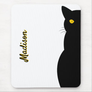 BLACK CAT Golden Eyes Customisable Mouse Pad