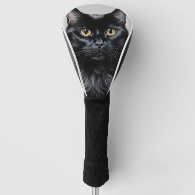 Black Cat Golf Head Cover (Front)