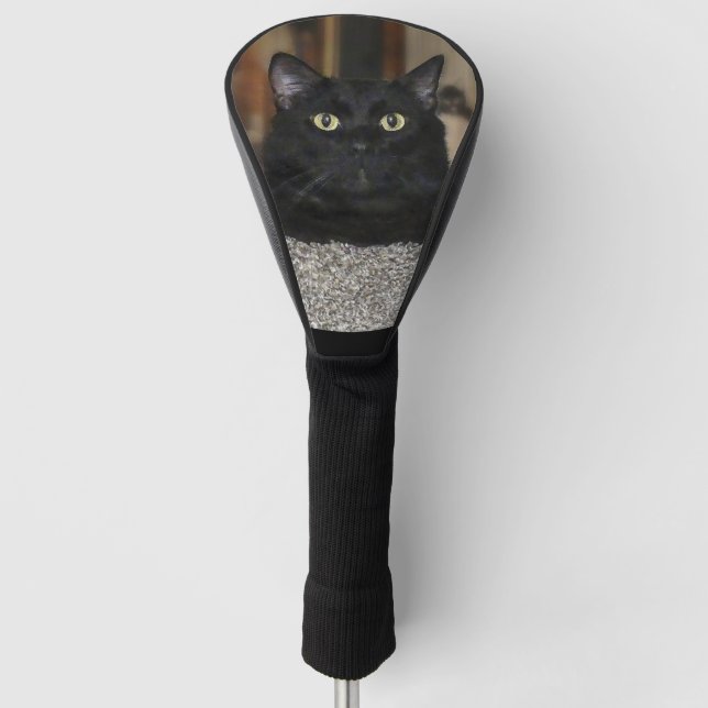 Black Cat Golf Head Cover (Front)