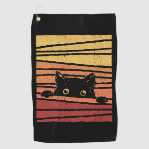 Black Cat Golf Towel