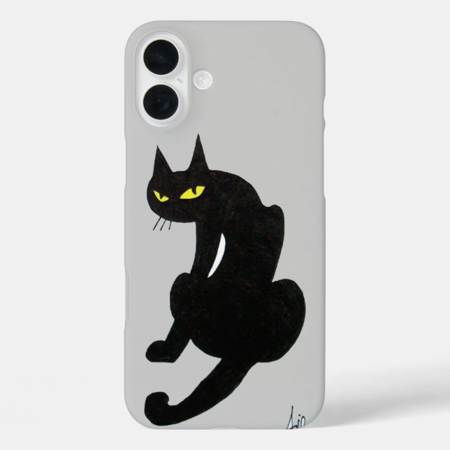 BLACK CAT grey Case-Mate iPhone Case (Back)
