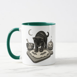 Black Cat Halloween Baking Mug
