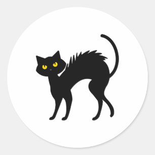 Black Cat Halloween - Black Cats Classic Round Sticker