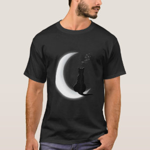 Black Cat Halloween Costume Men Women Kids T-Shirt