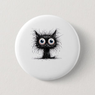 Black Cat Halloween Costume Party Funny Scary Cat 6 Cm Round Badge