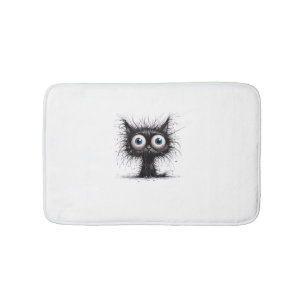 Black Cat Halloween Costume Party Funny Scary Cat  Bath Mat