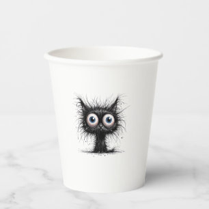 Black Cat Halloween Costume Party Funny Scary Cat  Paper Cups