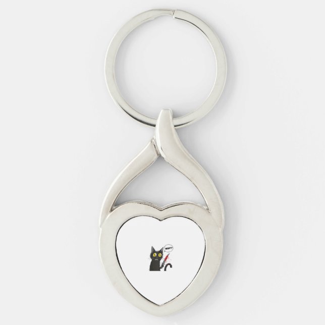Black Cat Halloween Costume What Funny Cat Lover  Key Ring (Front)