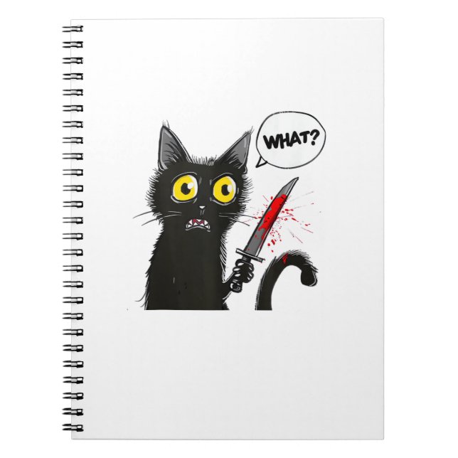 Black Cat Halloween Costume Witchcraft Spider Web  Notebook (Front)