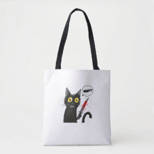 Black Cat Halloween Costume Witchcraft Spider Web  Tote Bag