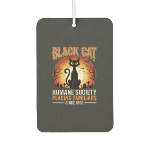 Black Cat Halloween Familiar Vintage Graveyard Des Car Air Freshener